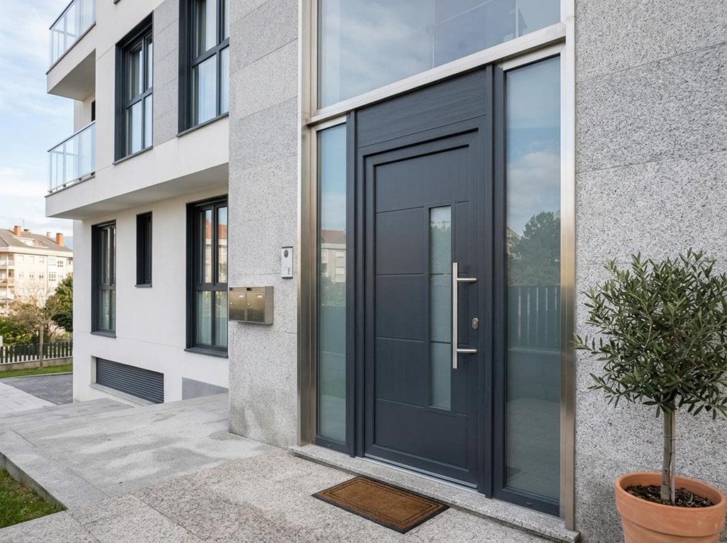 Foto 1 Colocación de puertas de PVC en A Coruña para comunidades de vecinos