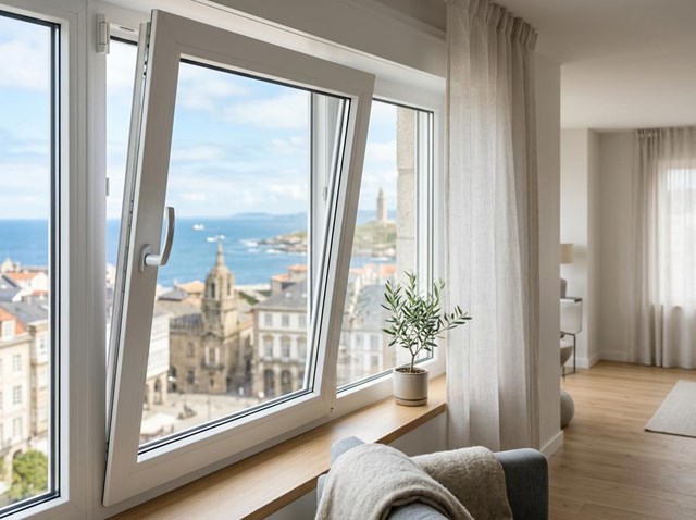 Fabricación e instalación de ventanas oscilobatientes de PVC en A Coruña - Imagen 1